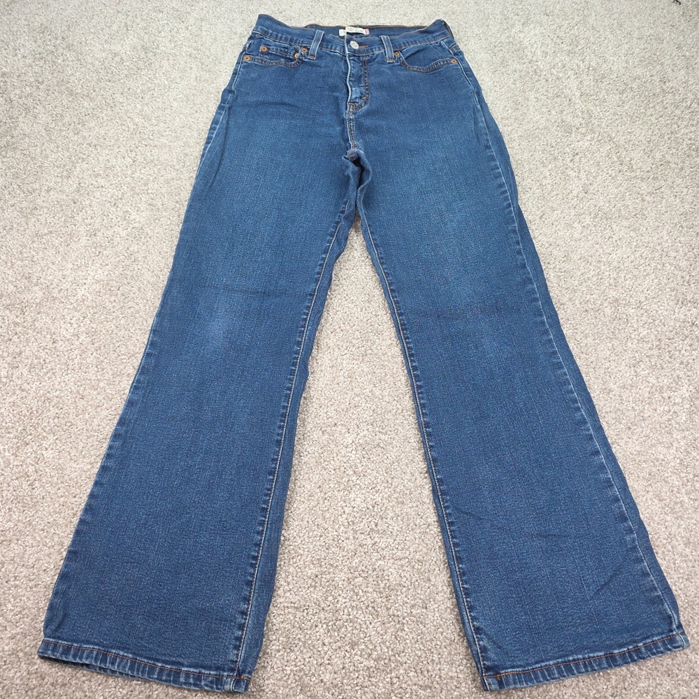 Vtg Levis 512 Perfectly Slimming Bootcut Jeans Medium Wash Blue 8S High Rise